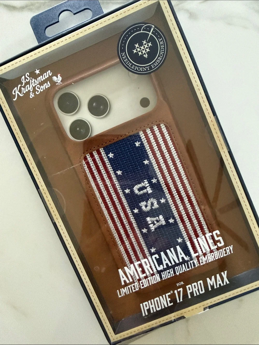 Brown Americana Lines iPhone 17 Pro Max Case